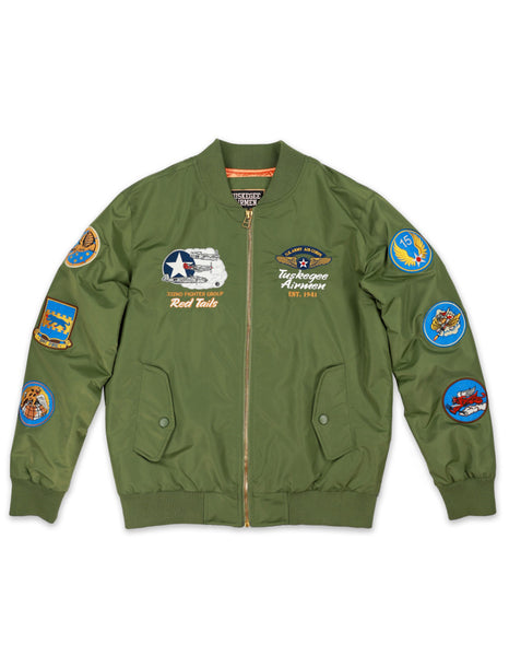 Tuskegee Bomber Jacket, Olive Green - DGPilot