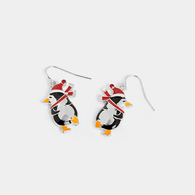 Scarf Penguin Earrings