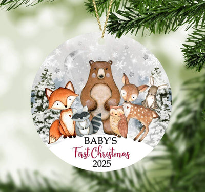 Baby's First Christmas Winter Woodland Animals Ornament