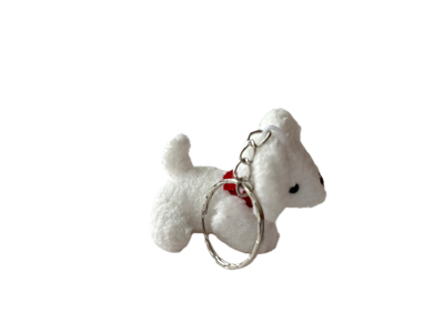 Small Plush Puppy Dog Dollhouse Bag Charm Craft