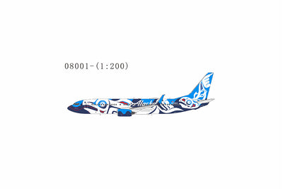 NG Models 1:200 Alaska Airlines Boeing 737-800/w N559AS "Salmon People" (Scimitar winglets) w/ Stand *NEW MOULD* 08001