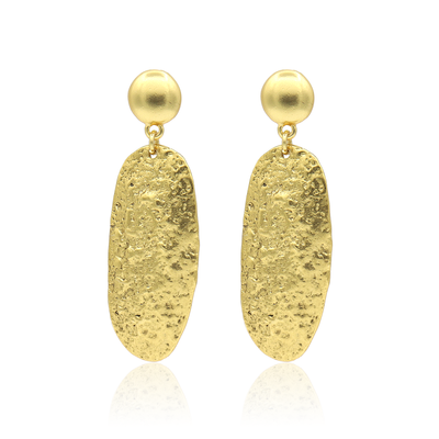 Textured plate Statement Earrings - Black Friday