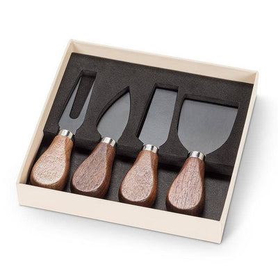 Set of 4 Wood Handle Cheese Knives