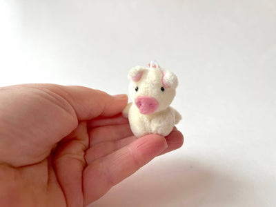 Miniature Plush Pig (Cream)