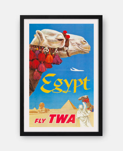TWA Airlines (Egypt) 1960s Poster