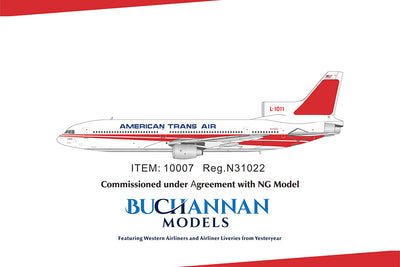 NG Models 1:400 American Trans Air (ATA) Lockheed L-1011-1 TriStar N31022 (TWA colors) 10007