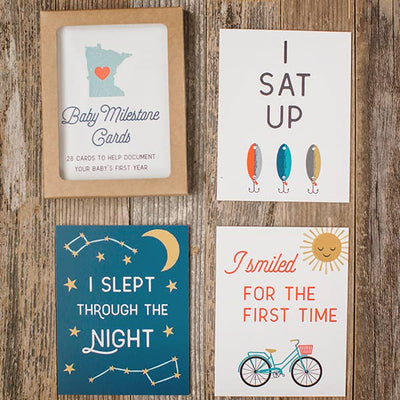 Minnesota Baby Milestone Cards, New Baby Gift