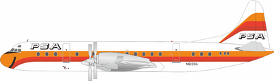 Inflight200 1:200 PSA - Pacific Southwest Airlines Lockheed L-188A Electra N6118A 188-118 PRE-ORDER