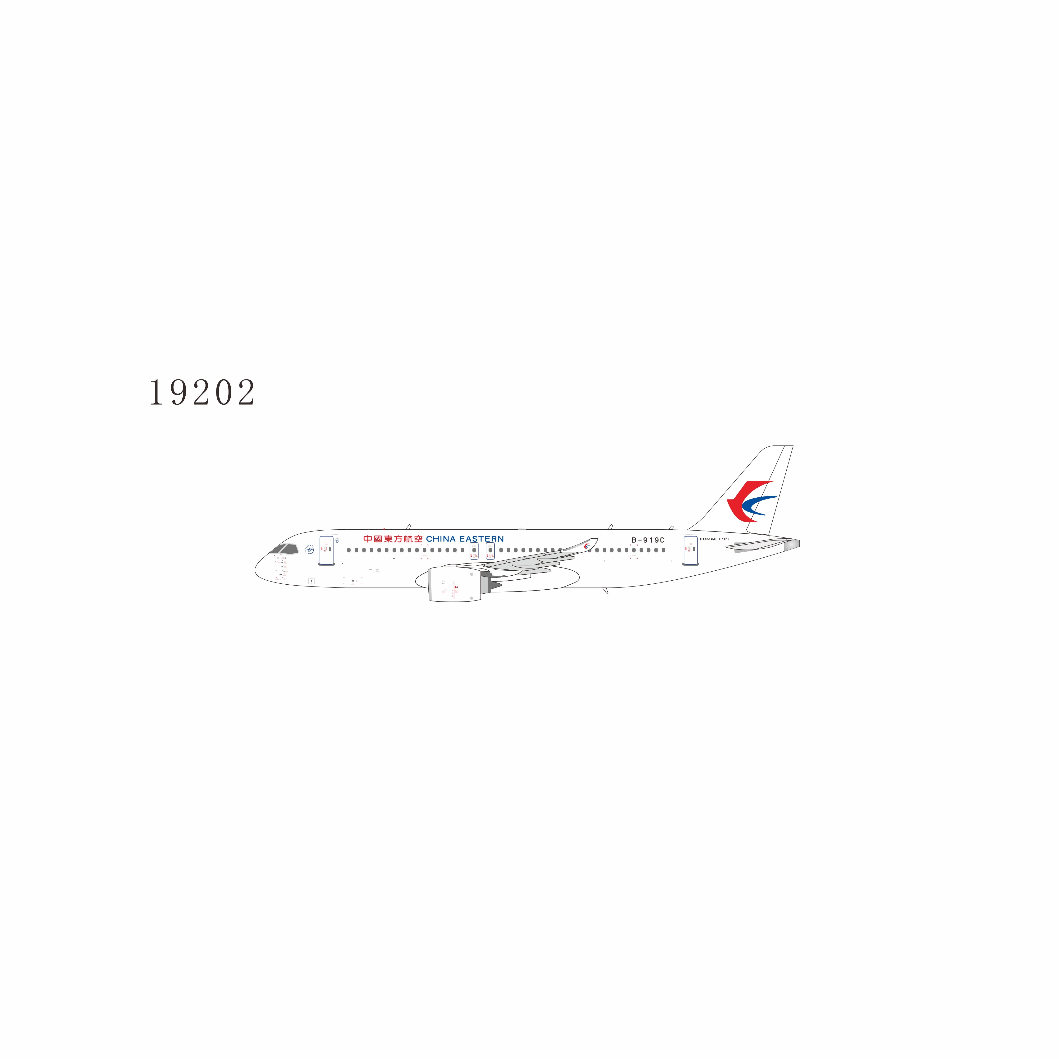 NG Models 1:400 China Eastern Airlines COMAC C919 B-919C 19202 PRE-ORD ...