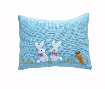 Baby Bunny Mini Pillow - Blue