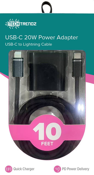 10ft. USBC to Lightning Fast Charging Set