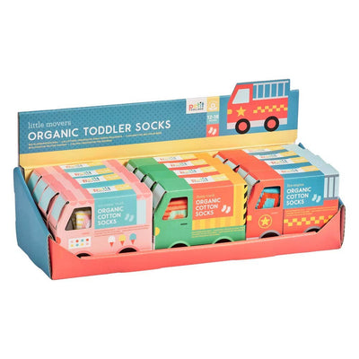 Organic Cotton Toddler Truck Socks