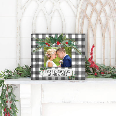 First Christmas as Mr. and Mrs. Photo Frame