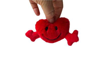 Pocket Hug Mini Plush Red Heart Stuffed Smiley Face