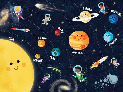 Happy Little Solar System Glow-in-the-Dark Kids Puzzle