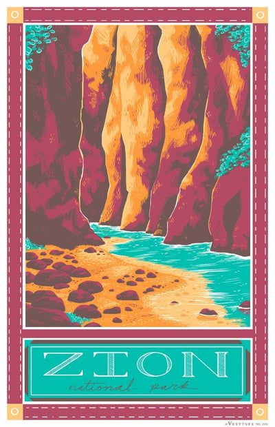 Zion National Park Tea Towel