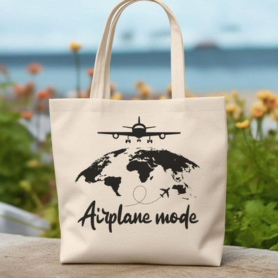 Airplane Mode Canvas Tote Bag