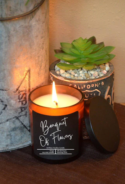 Bouquet Of Flowers Soy Valentines Day Candles - 10 oz Candle