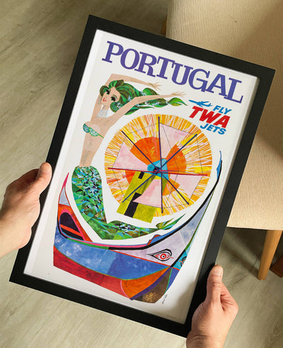 Trans World Airlines (Portugal: Fly TWA) 1960s Poster