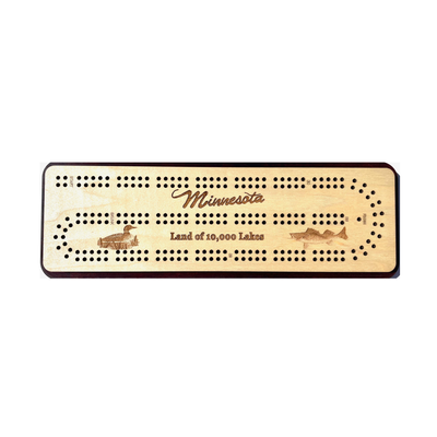 Minnesota Travel 2 Track (10,000 Lakes) Cribbage Board