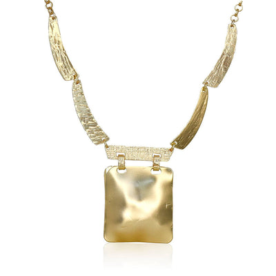 Large Plate Pendant Necklace - Discounted Item