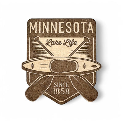 Wood Magnet - Lake Life Badge
