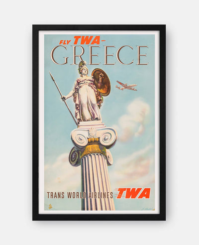 Greece TWA 1955 Poster