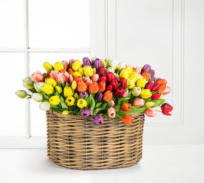 Lifelike 5 Stem Tulip Bunch-12"H