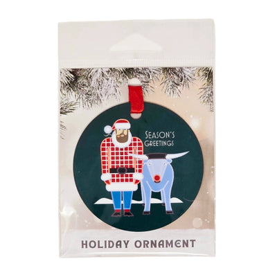Metal Ornament - Holiday Paul Bunyan & Babe