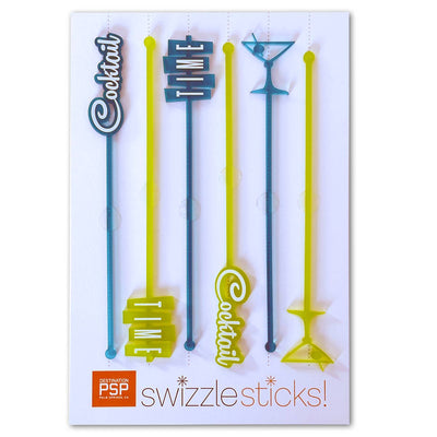 Cocktail Time Swizzle Stick Set