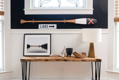 Lake w/ Arrow Aluminum Sign