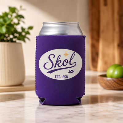 Minnesota Purple SKOL Script 12 oz Can Coozie 