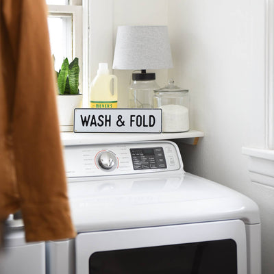 Wash & Fold Aluminum Sign