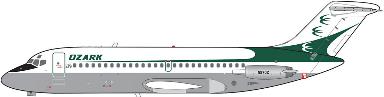 V1 Models 1:400 Ozark Air Lines Douglas DC-9-15 N970Z 400012 PRE-ORDER