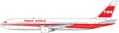 V1 Models 1:400 TWA - Trans World Airlines Boeing 767-300 N691LF 400017 PRE-ORDER