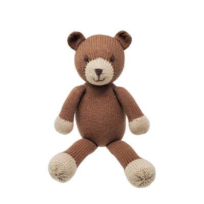 Handmade Knit Teddy Bear - Fair Trade Cotton Toy