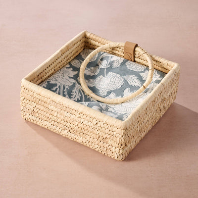 Khejur Woven Palm Leaf Napkin Basket