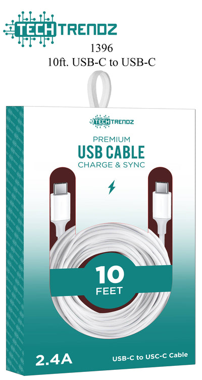 10FT. USB-C to USB-C Charging Cable