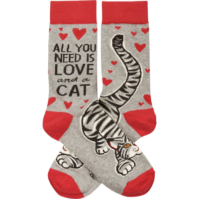 Love And A Cat Socks