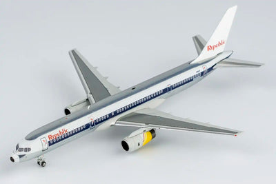 NG Models 1:400 Republic Airlines Boeing 757-200 N606RC (Northwest hybrid livery, white tail, left engine with Royal Brunei cowling) 53037
