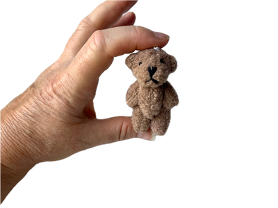 Small Brown Stuffed Teddy Bear Pocket Pal Keychain Backpack 