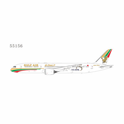 NG Models 1:400 Gulf Air Boeing 787-9 Dreamliner A9C-FG 1976 retro cs, "75 Years" sticker 55156 PRE-ORDER