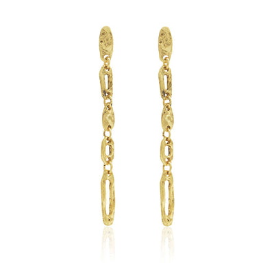 Linear drop textured earrings - discount