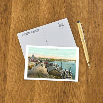 Postcard MN-123 Boat Docks, St. Paul