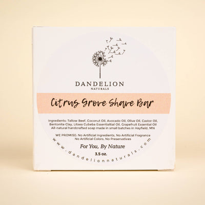 Shave Bar | Shave Puck | Tallow Shave Soap | Citrus Grove