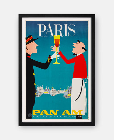 Pan American Airways (Paris) 1960s Poster