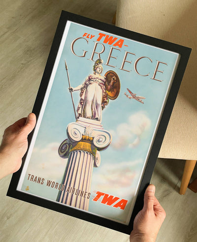 Greece TWA 1955 Poster