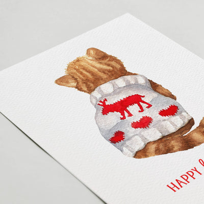 Happy Holidays Cat Card