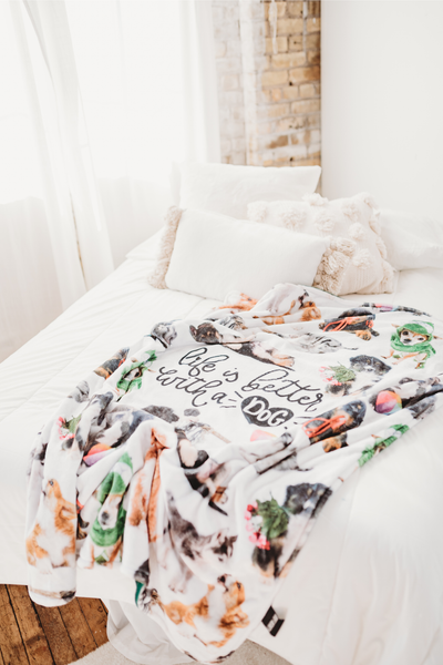 Life Is Better With A Dog Snuggle Butt Throw Blanket