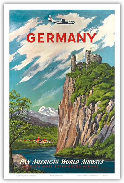 Pan American: Germany der Rhine - 12"x18" Master Art Print